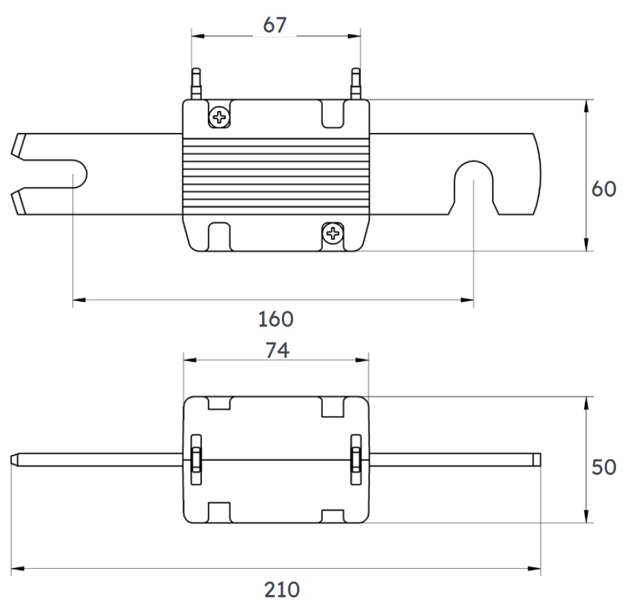 CARTOUCHE FUSIBLE T2 E160MM 125A 6943408