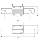 CARTOUCHE FUSIBLE T2 E160MM 125A 6943408