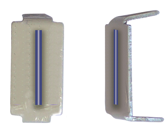 LOT 25 LETTRE 6X11 ALU IVOIRE/BLEU PRE-PLIEE I *