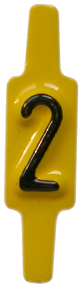 CARACTERE AMOVIBLE CHIFFRE -3- H 8MM  FOND JAUNE / RELIEF NOIR PAR 25 REPGDF/3